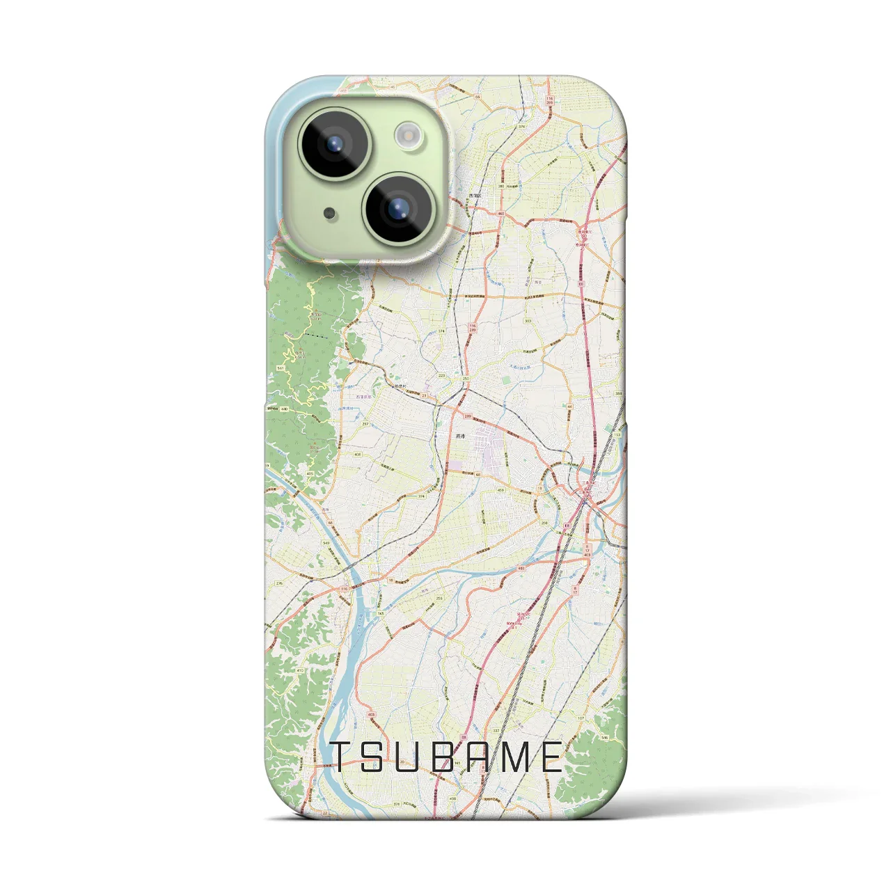 【燕(新潟県)】地図柄iPhoneケース(バックカバータイプ)