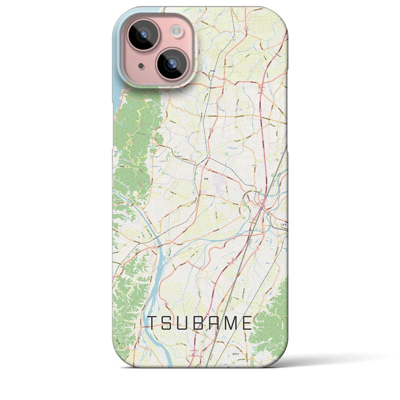【燕(新潟県)】地図柄iPhoneケース(バックカバータイプ)