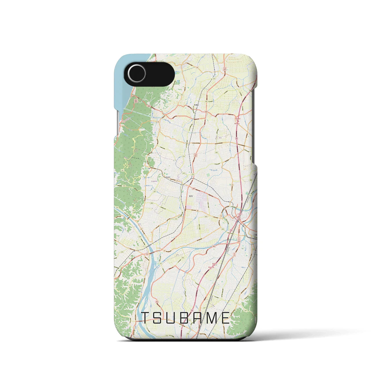 【燕(新潟県)】地図柄iPhoneケース(バックカバータイプ)