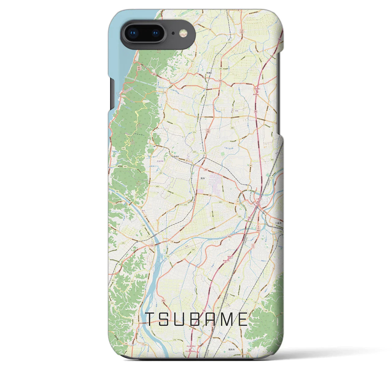 【燕(新潟県)】地図柄iPhoneケース(バックカバータイプ)