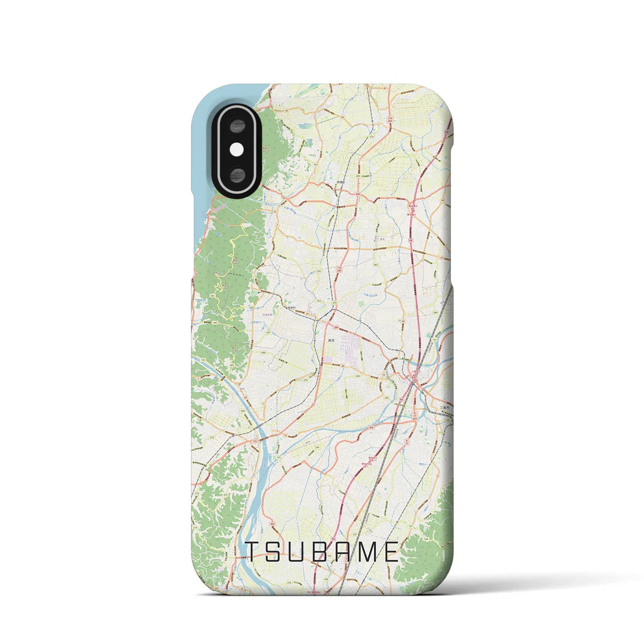 【燕(新潟県)】地図柄iPhoneケース(バックカバータイプ)
