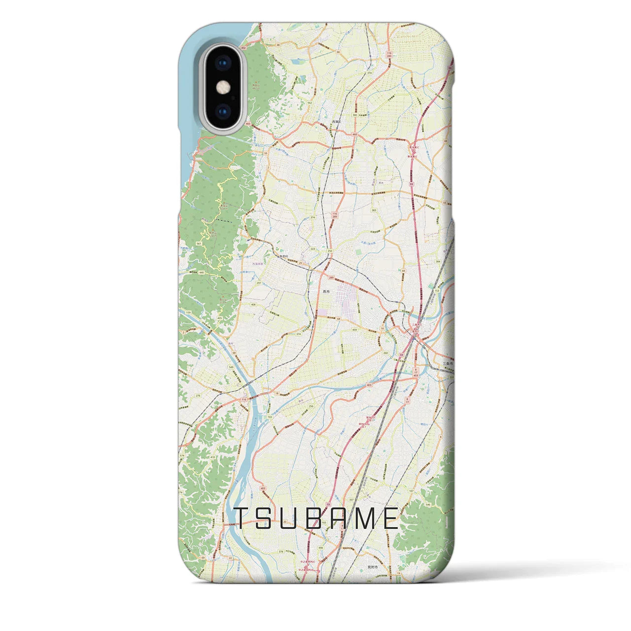 【燕(新潟県)】地図柄iPhoneケース(バックカバータイプ)