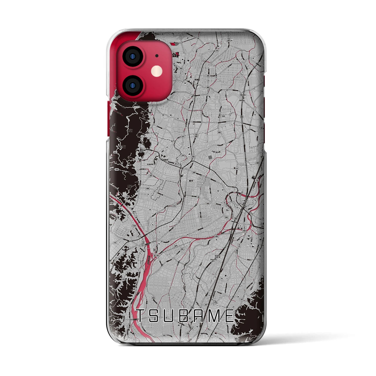 【燕(新潟県)】地図柄iPhoneケース(クリアタイプ)