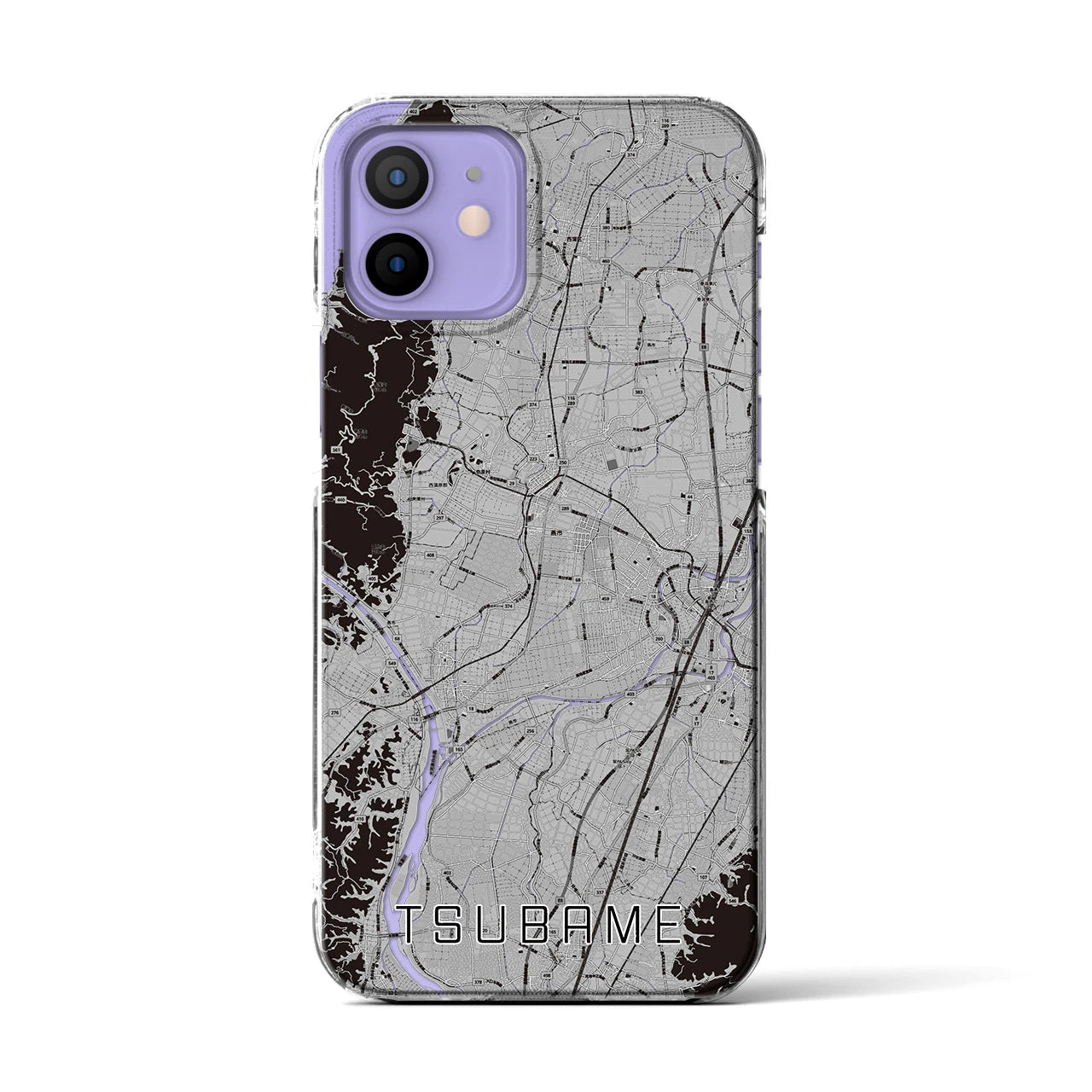 【燕(新潟県)】地図柄iPhoneケース(クリアタイプ)