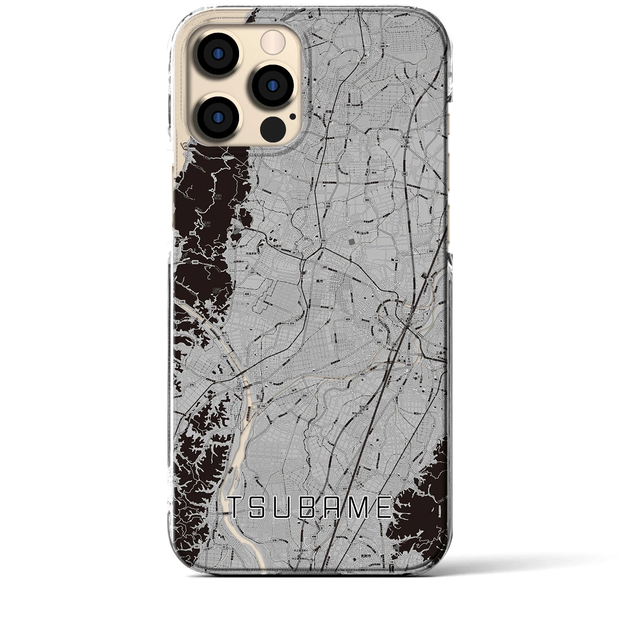 【燕(新潟県)】地図柄iPhoneケース(クリアタイプ)