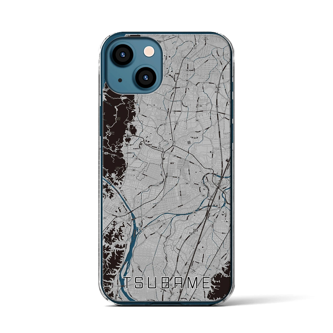 【燕(新潟県)】地図柄iPhoneケース(クリアタイプ)