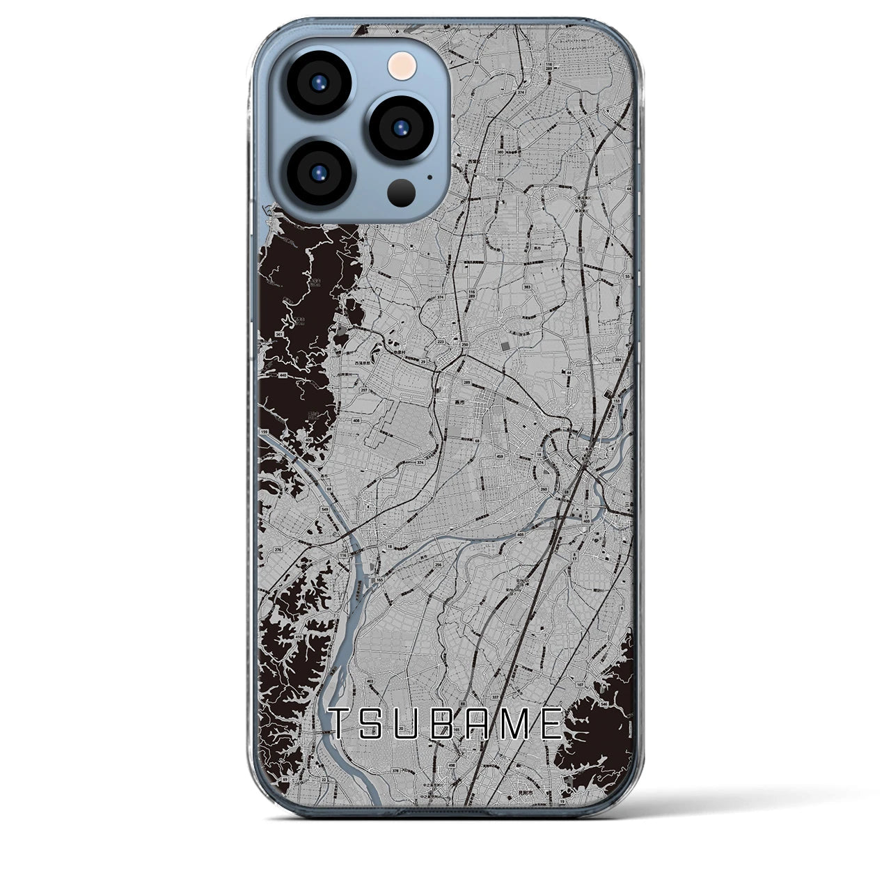 【燕(新潟県)】地図柄iPhoneケース(クリアタイプ)