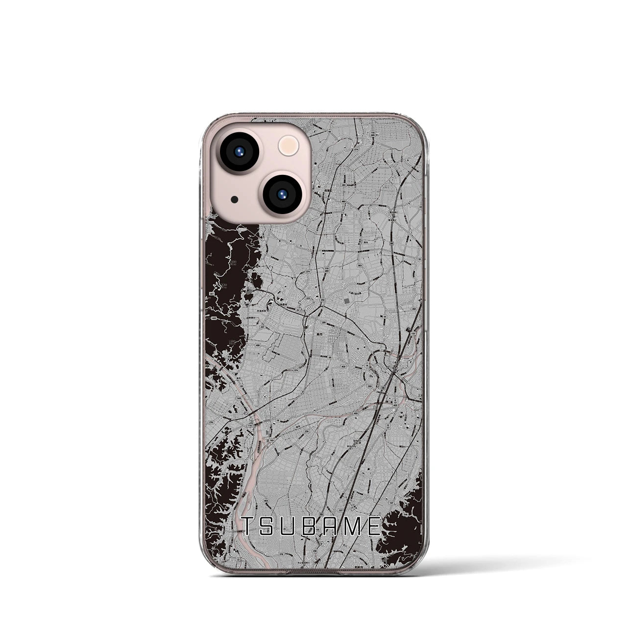 【燕(新潟県)】地図柄iPhoneケース(クリアタイプ)