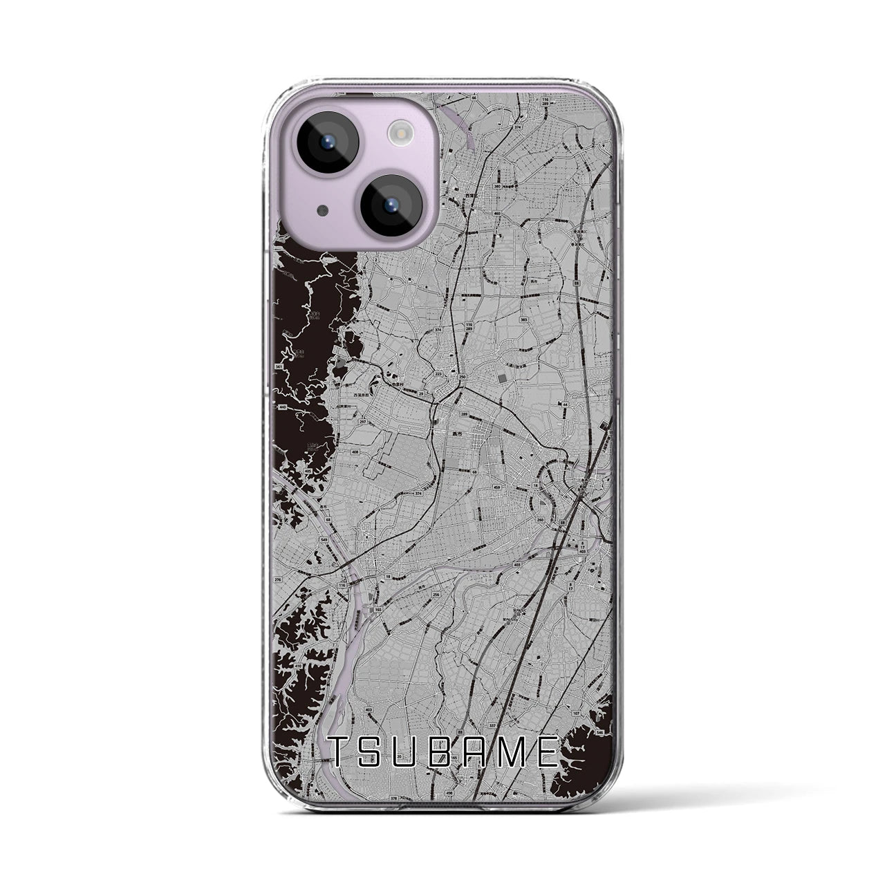 【燕(新潟県)】地図柄iPhoneケース(クリアタイプ)