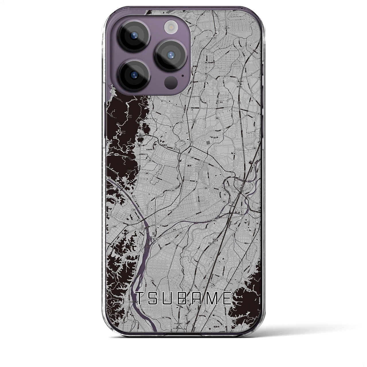 【燕(新潟県)】地図柄iPhoneケース(クリアタイプ)