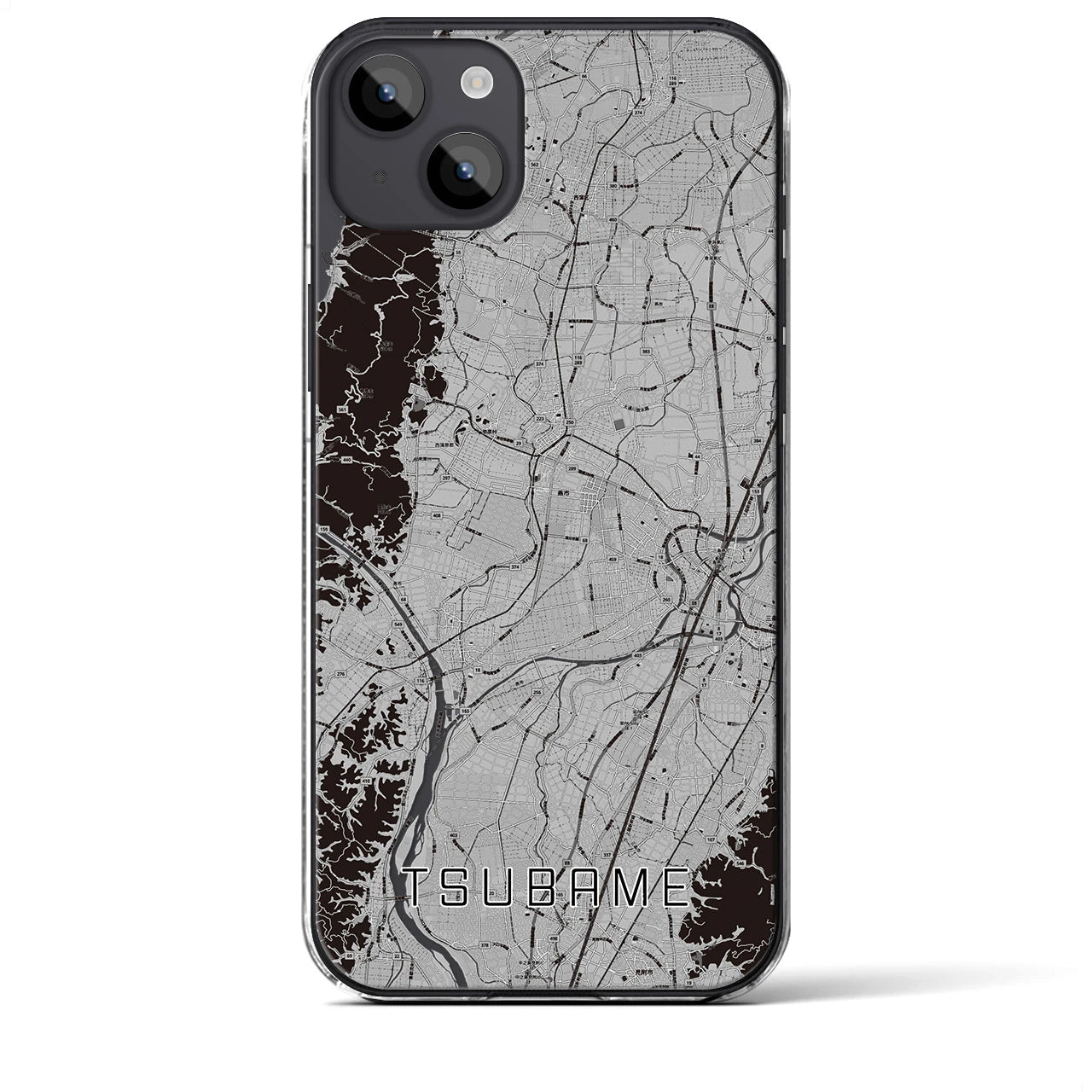 【燕(新潟県)】地図柄iPhoneケース(クリアタイプ)