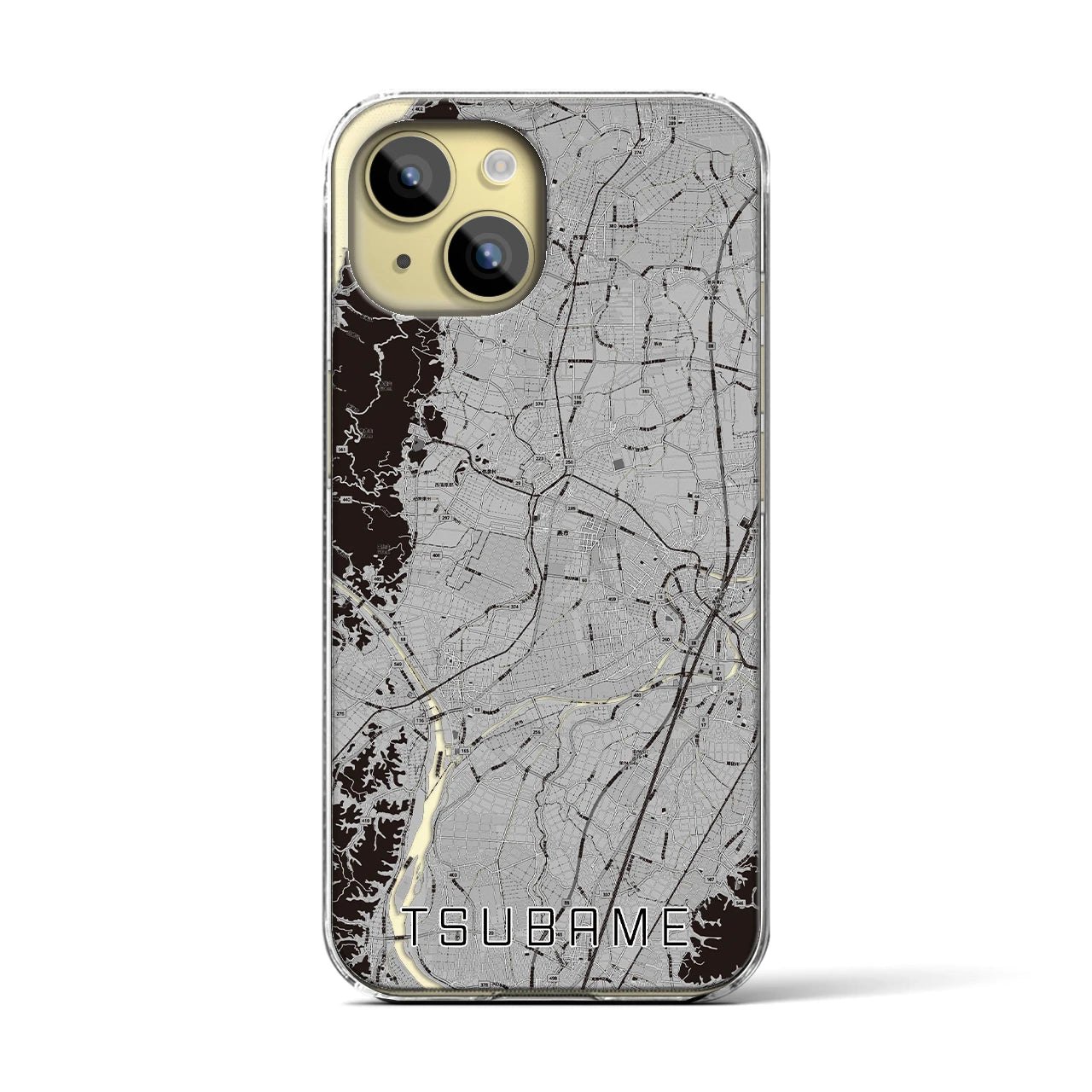 【燕(新潟県)】地図柄iPhoneケース(クリアタイプ)