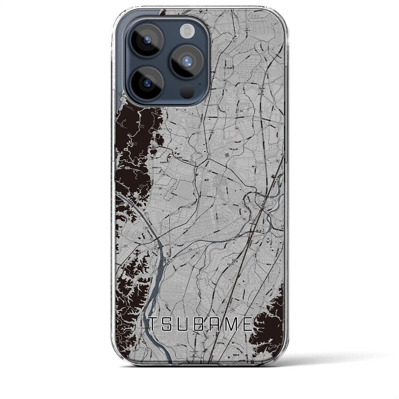 【燕(新潟県)】地図柄iPhoneケース(クリアタイプ)