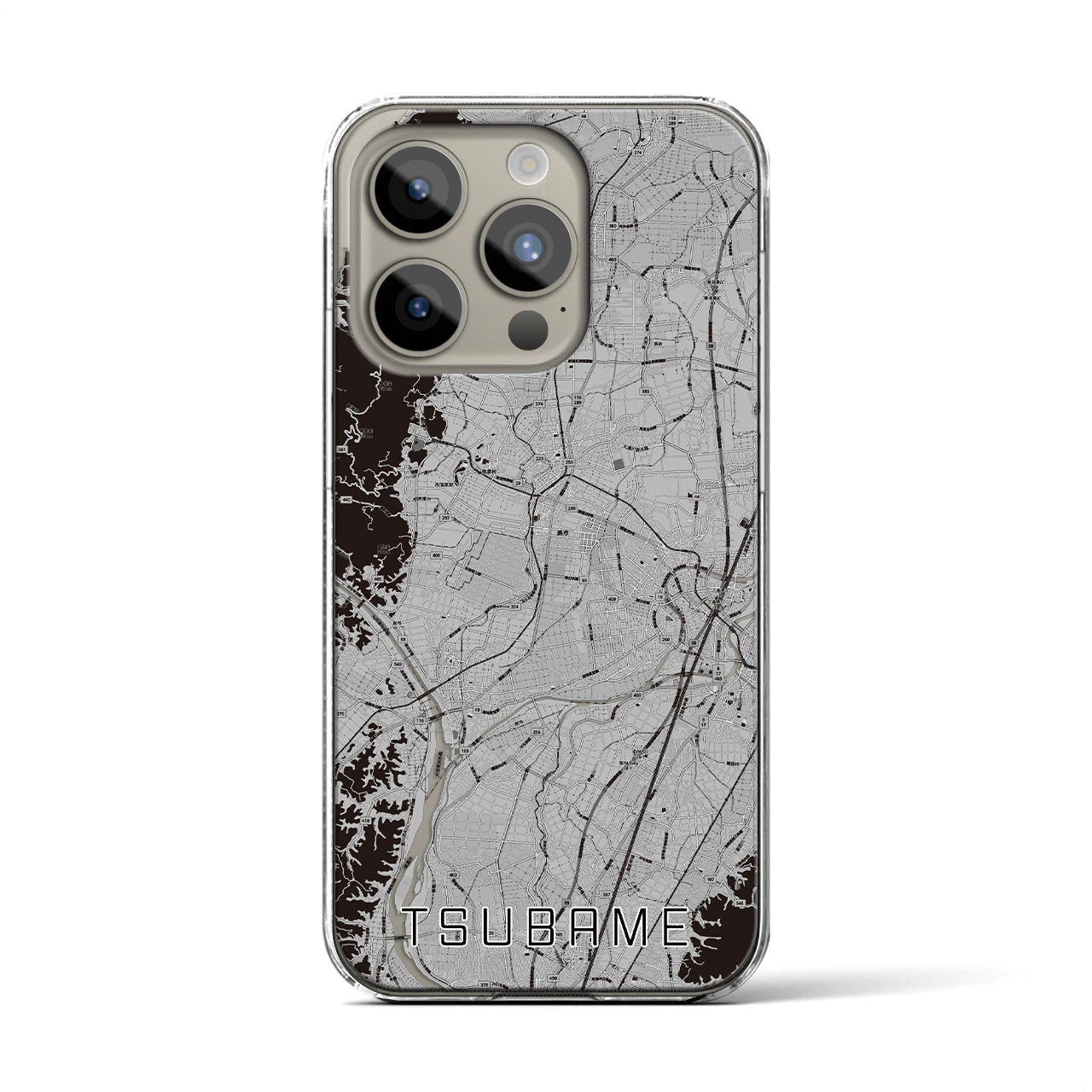 【燕(新潟県)】地図柄iPhoneケース(クリアタイプ)