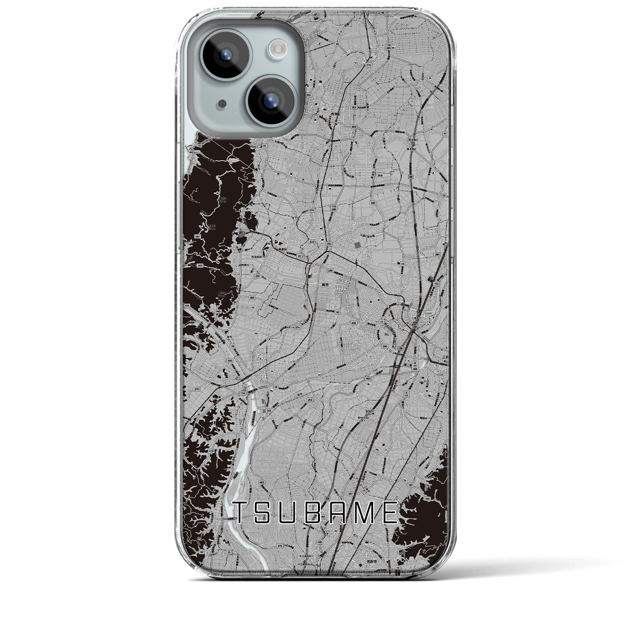 【燕(新潟県)】地図柄iPhoneケース(クリアタイプ)