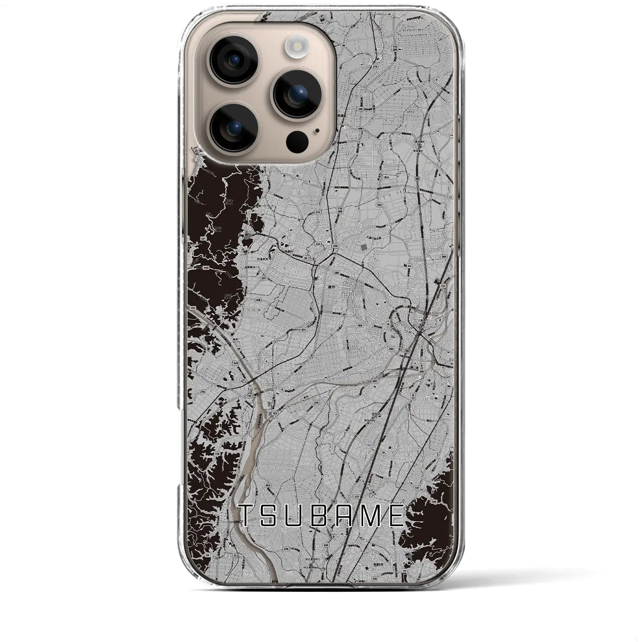 【燕(新潟県)】地図柄iPhoneケース(クリアタイプ)