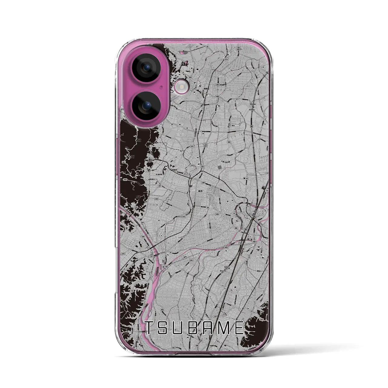 【燕(新潟県)】地図柄iPhoneケース(クリアタイプ)