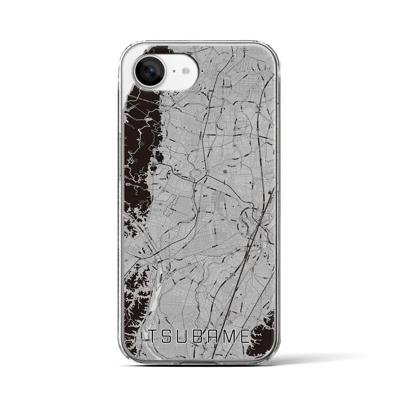 【燕(新潟県)】地図柄iPhoneケース(クリアタイプ)