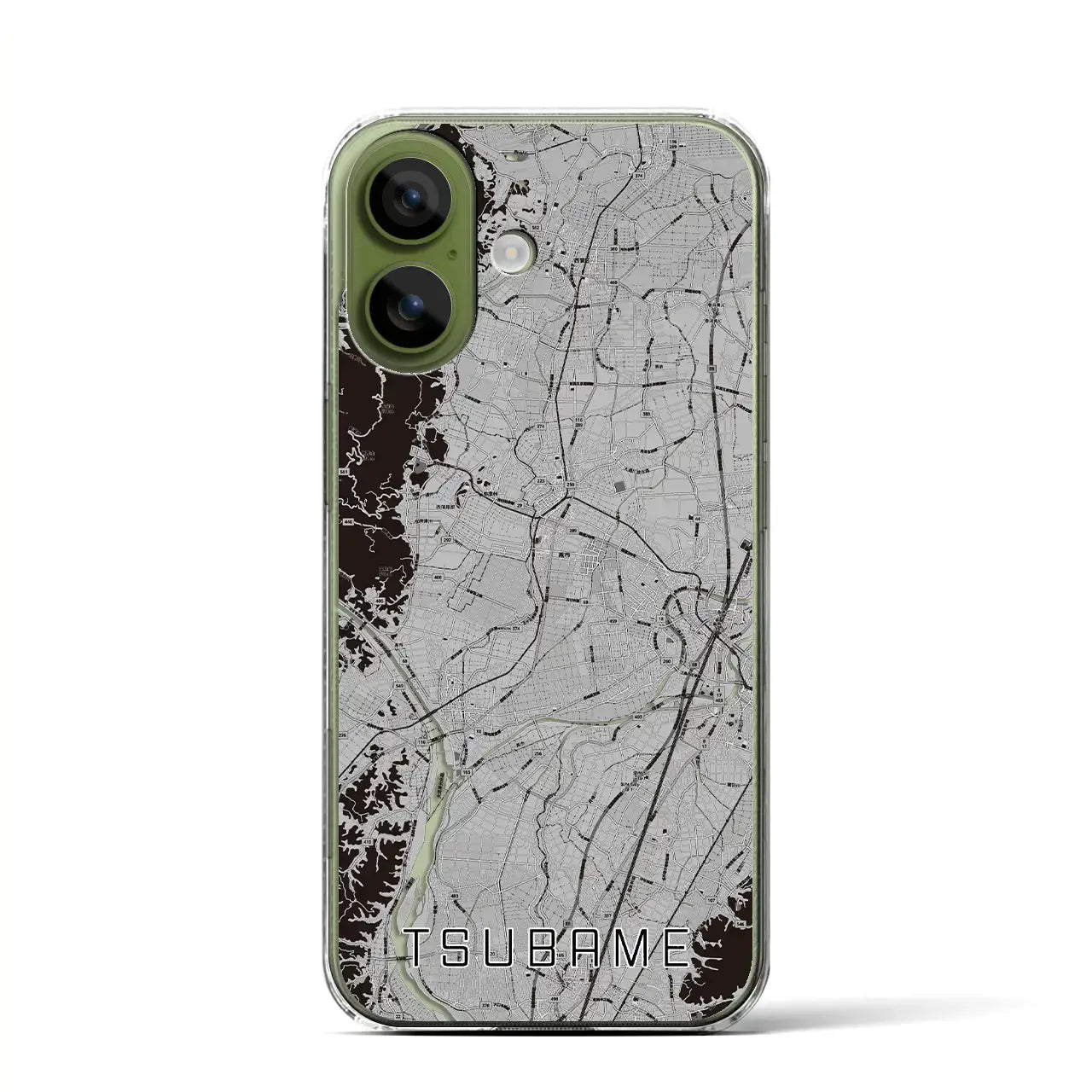 【燕(新潟県)】地図柄iPhoneケース(クリアタイプ)モノトーン・iPhone 17 Pro Max 用