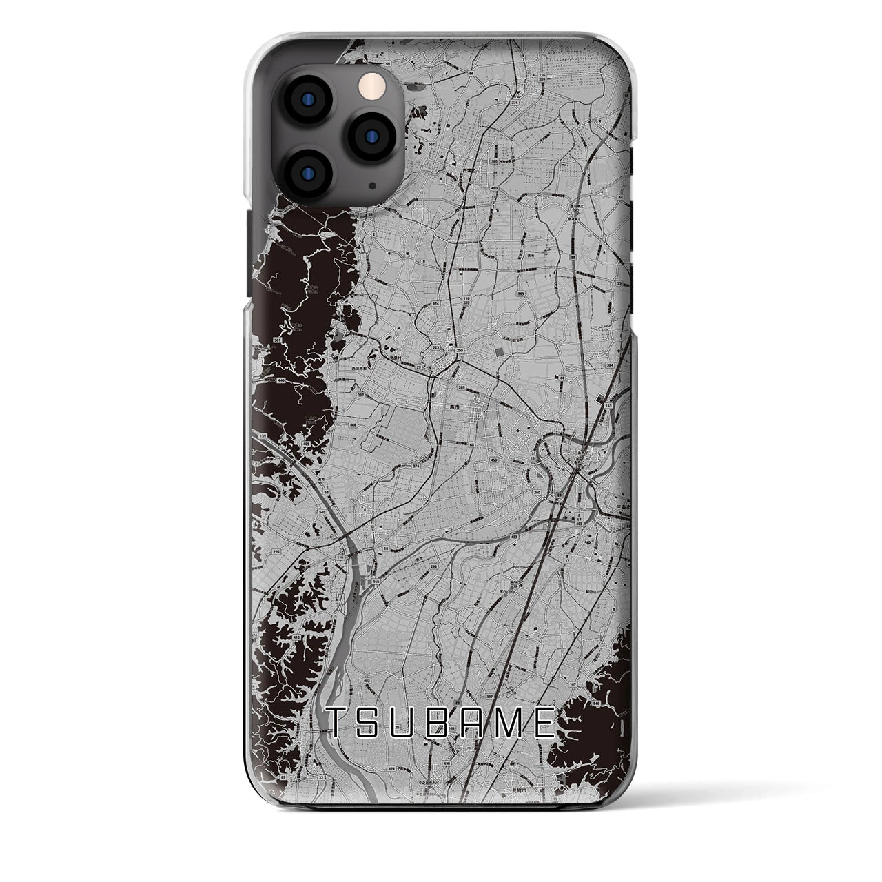 【燕(新潟県)】地図柄iPhoneケース(クリアタイプ)