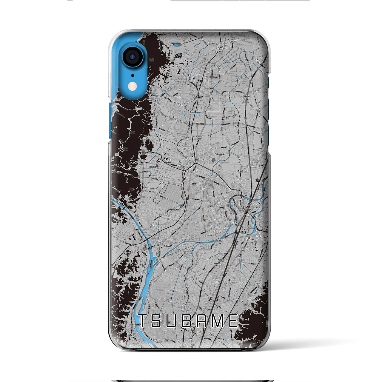 【燕(新潟県)】地図柄iPhoneケース(クリアタイプ)
