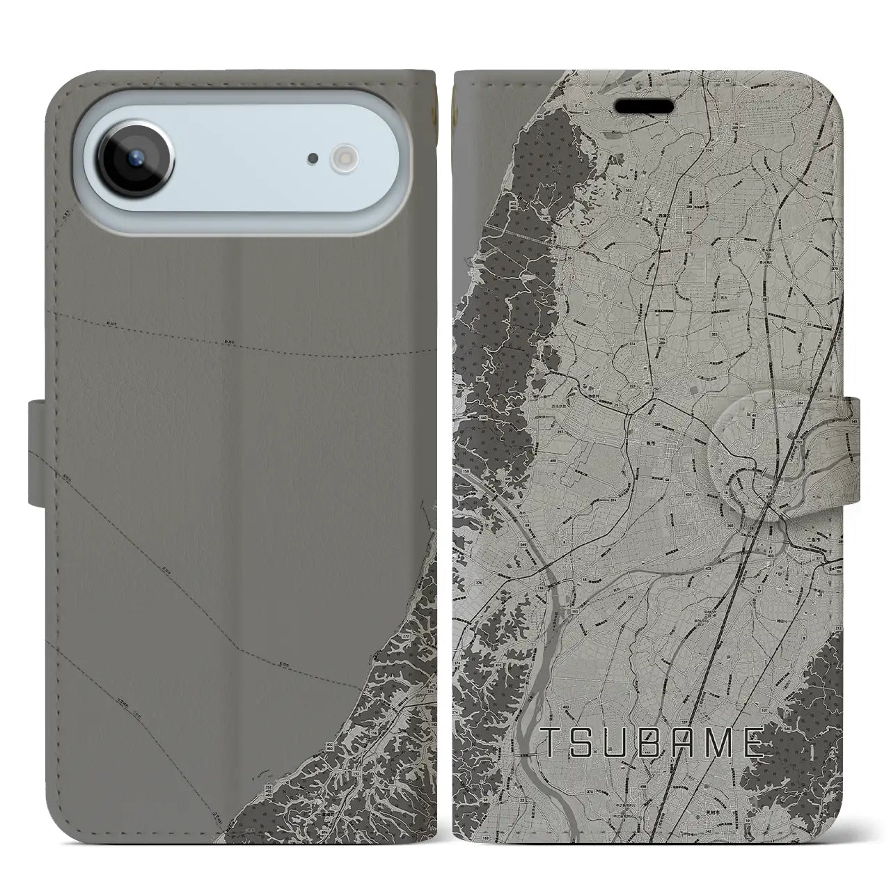 【燕(新潟県)】地図柄iPhoneケース(手帳タイプ)