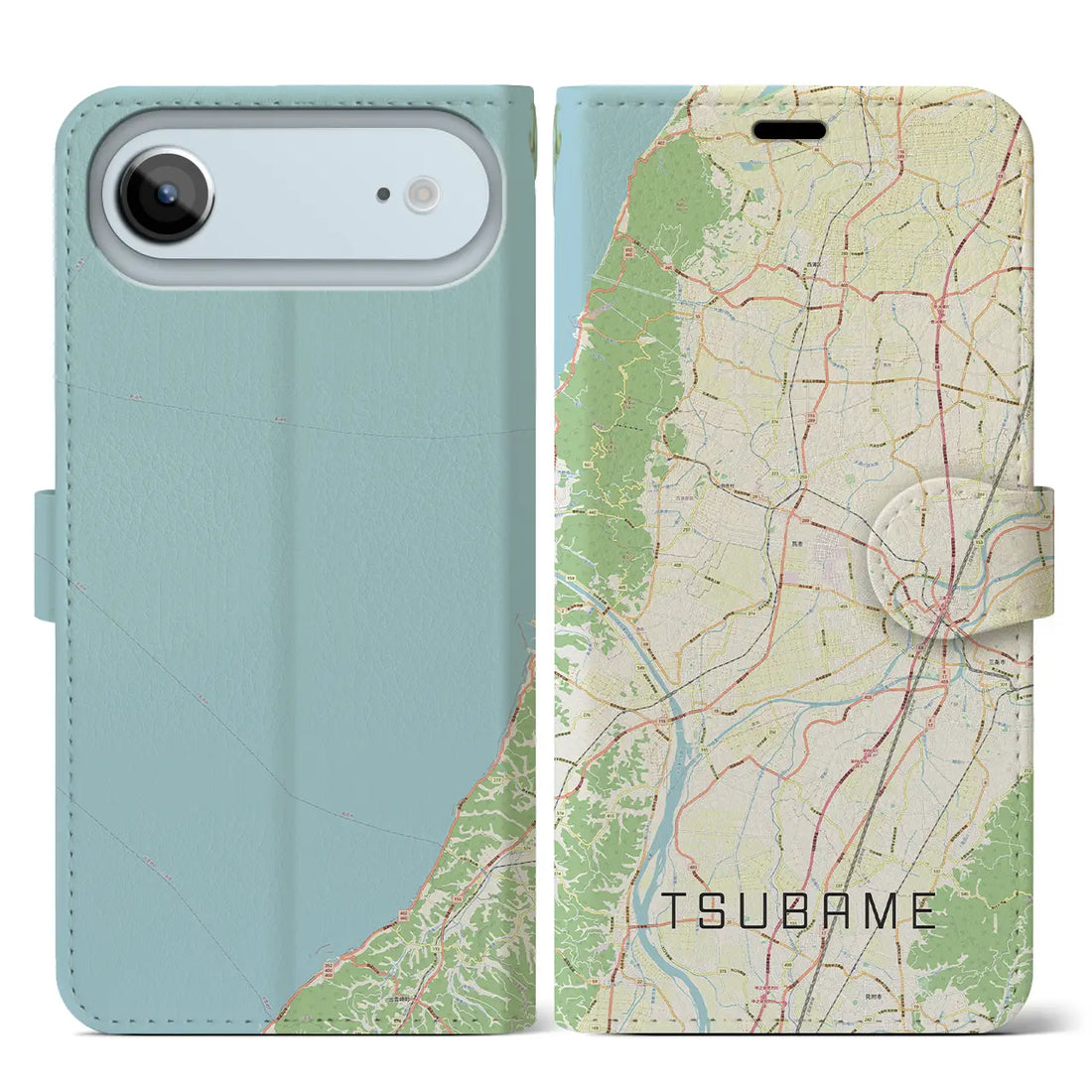 【燕(新潟県)】地図柄iPhoneケース(手帳タイプ)ナチュラル・iPhone 17 Pro Max 用