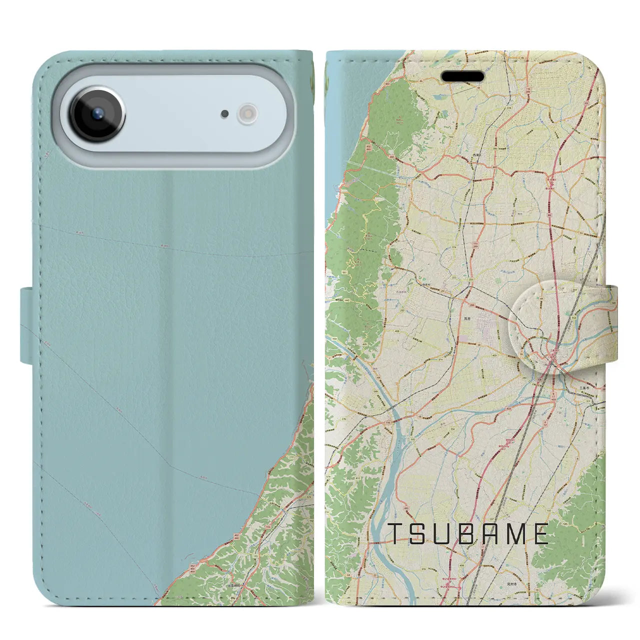 【燕(新潟県)】地図柄iPhoneケース(手帳タイプ)ナチュラル・iPhone 17 Pro Max 用