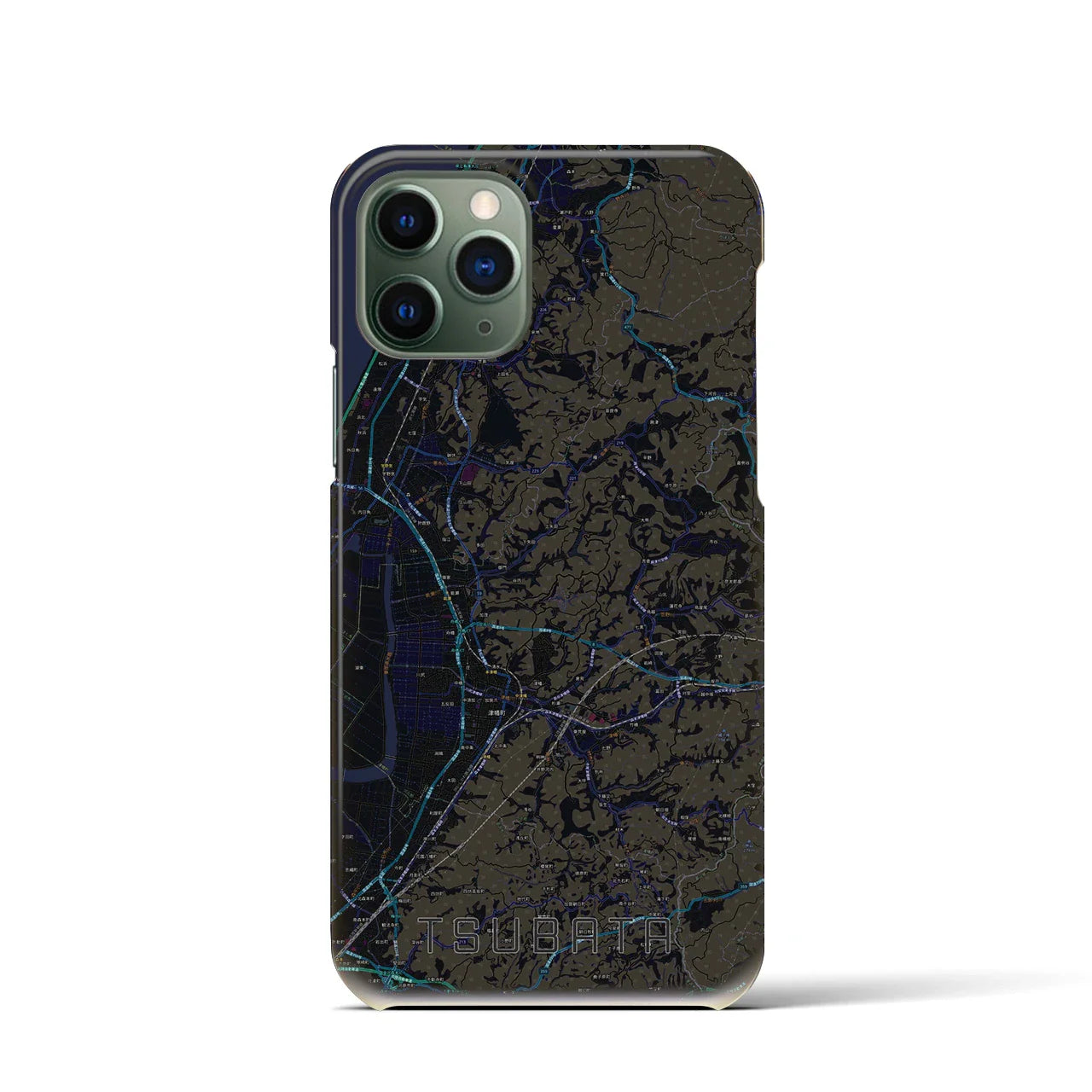 【津幡(石川県)】地図柄iPhoneケース(バックカバータイプ)