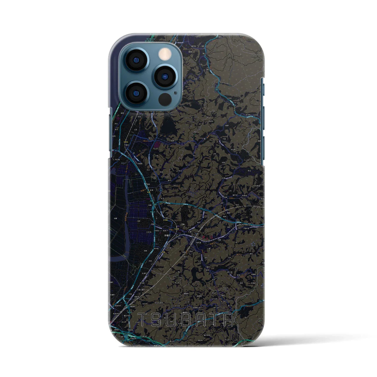 【津幡(石川県)】地図柄iPhoneケース(バックカバータイプ)