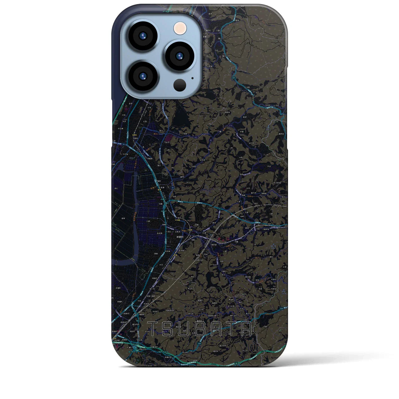 【津幡(石川県)】地図柄iPhoneケース(バックカバータイプ)