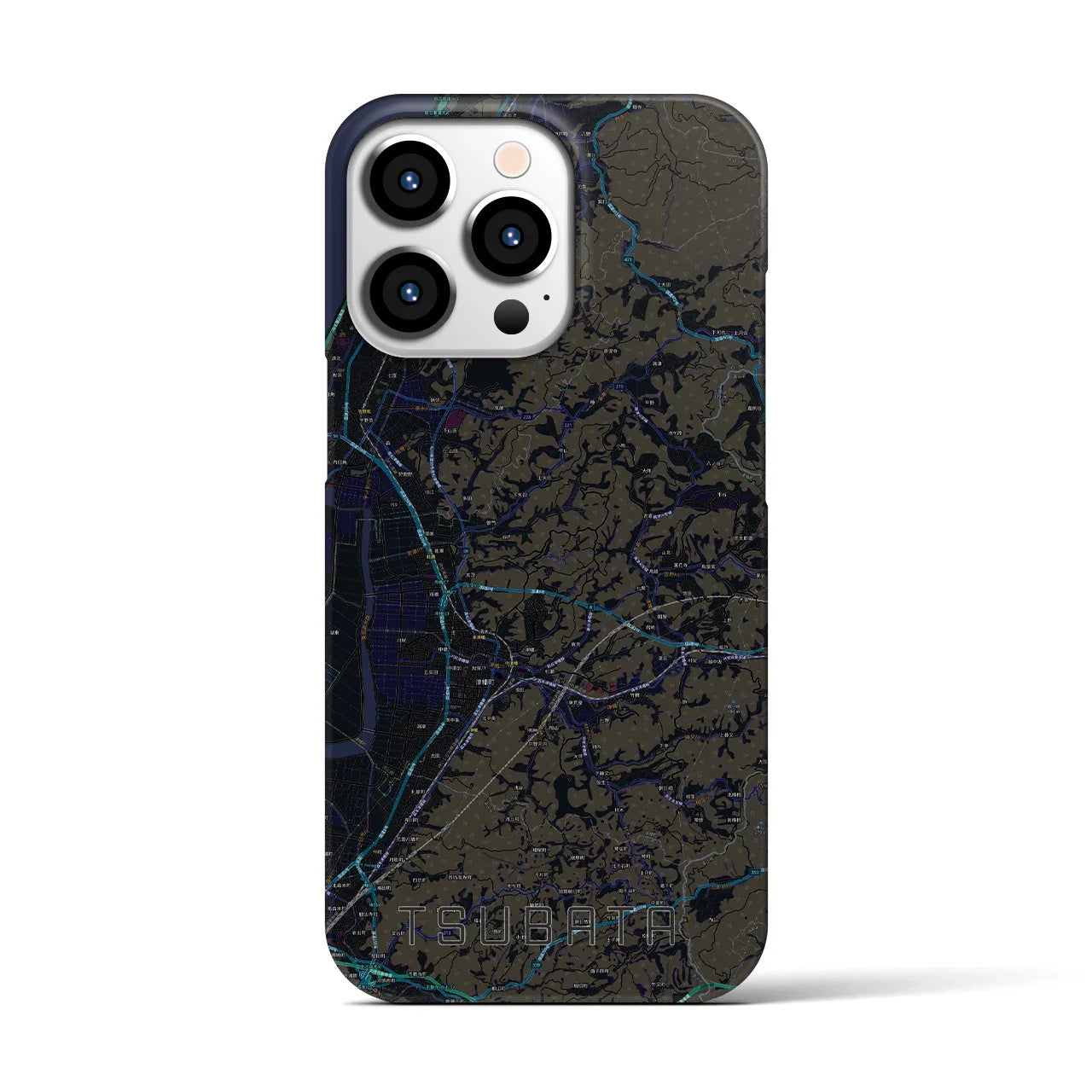 【津幡(石川県)】地図柄iPhoneケース(バックカバータイプ)