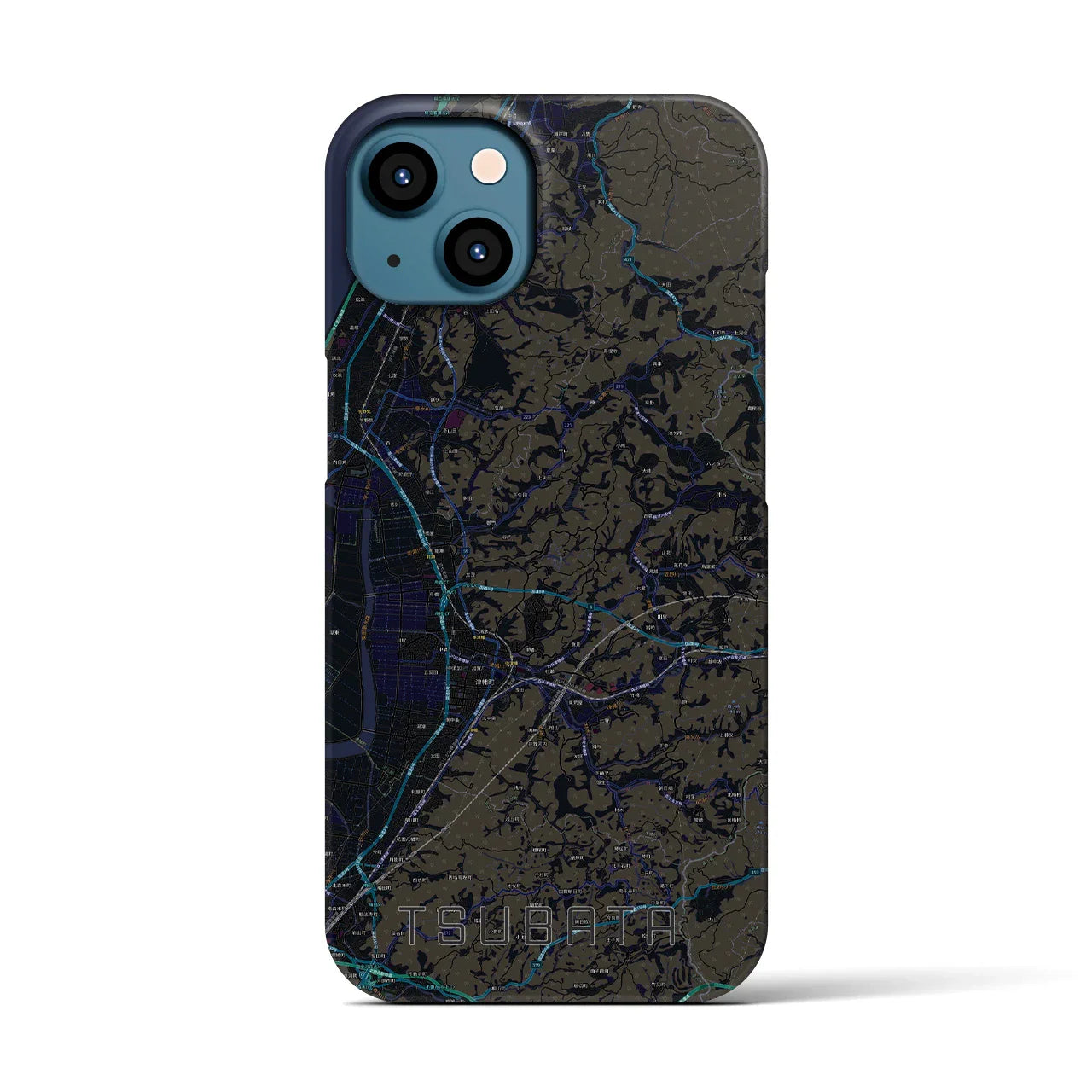 【津幡(石川県)】地図柄iPhoneケース(バックカバータイプ)
