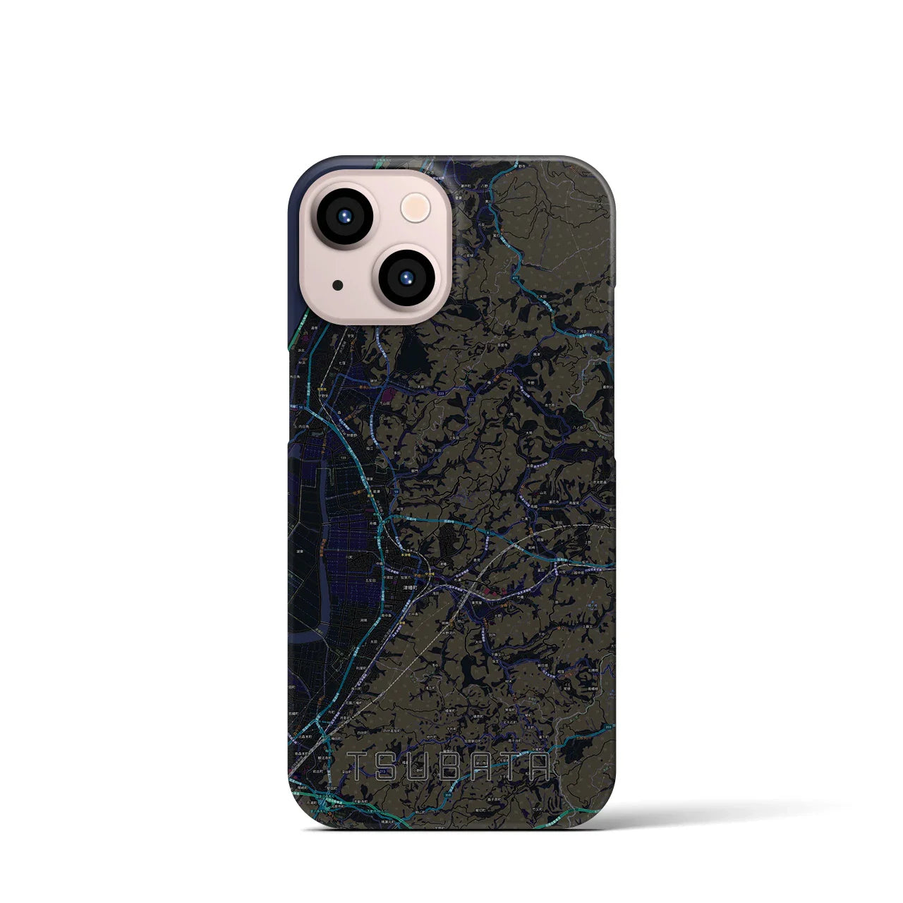 【津幡(石川県)】地図柄iPhoneケース(バックカバータイプ)