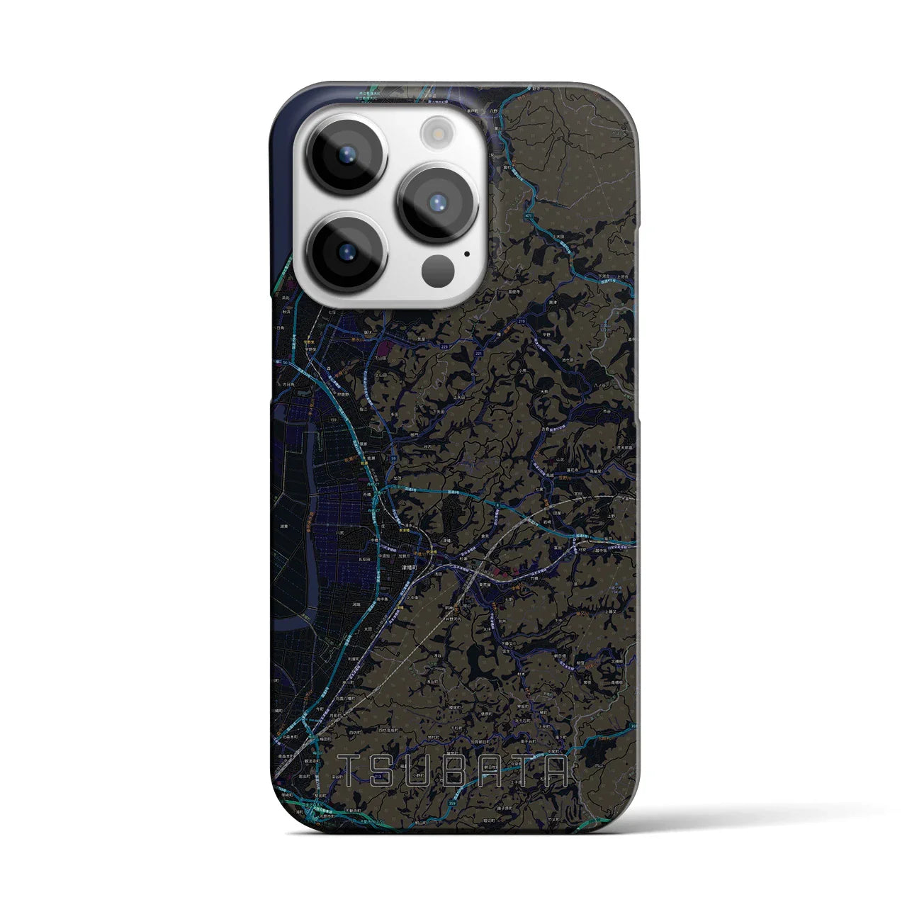【津幡(石川県)】地図柄iPhoneケース(バックカバータイプ)