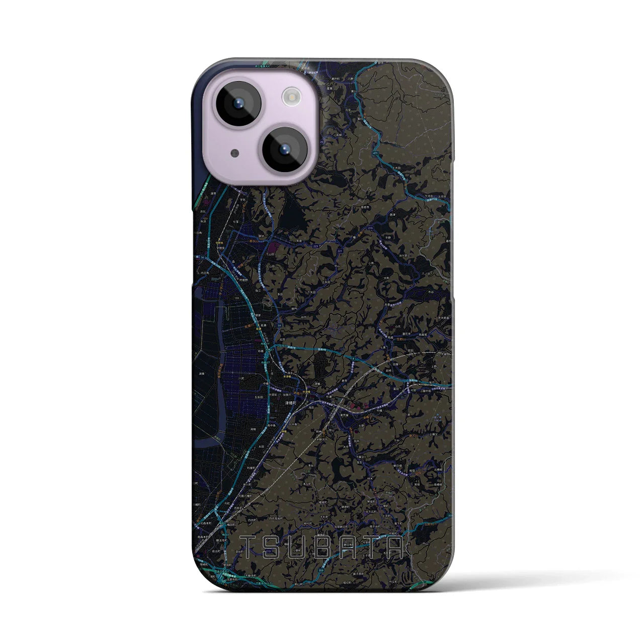 【津幡(石川県)】地図柄iPhoneケース(バックカバータイプ)