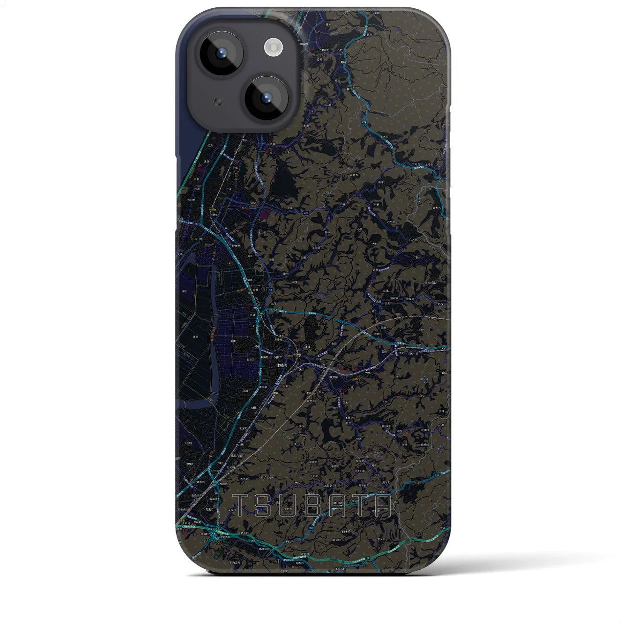 【津幡(石川県)】地図柄iPhoneケース(バックカバータイプ)