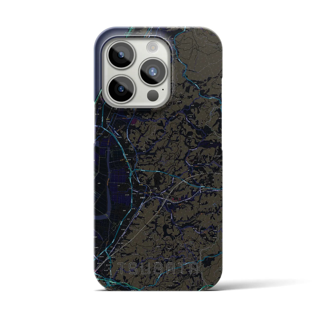 【津幡(石川県)】地図柄iPhoneケース(バックカバータイプ)