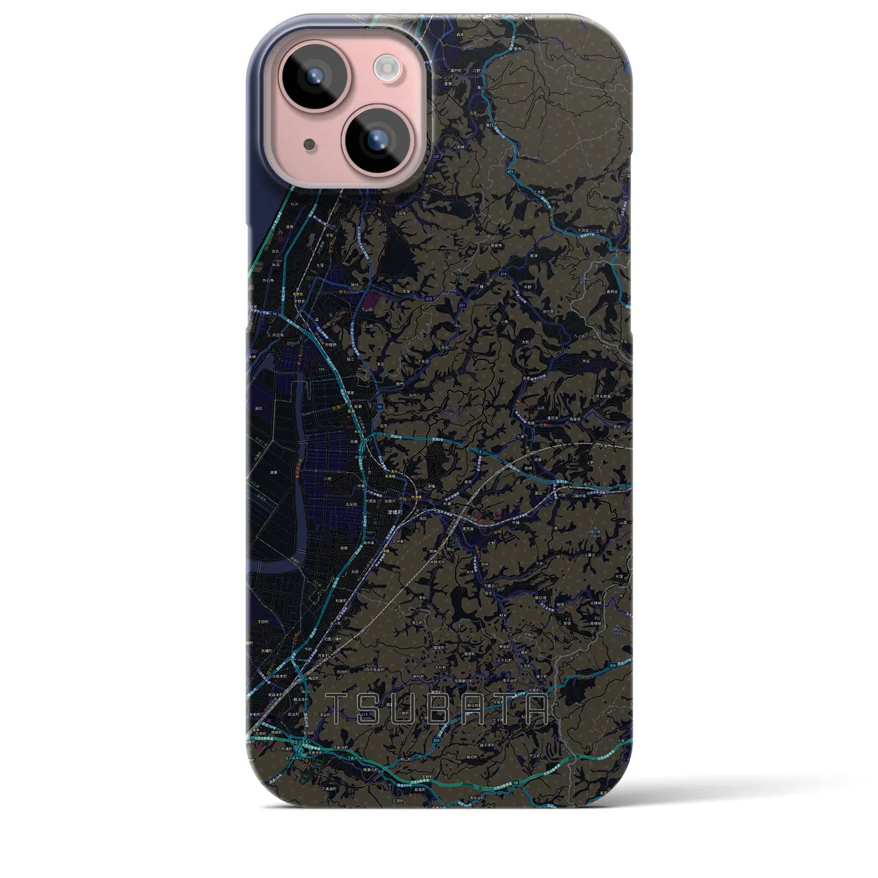 【津幡(石川県)】地図柄iPhoneケース(バックカバータイプ)