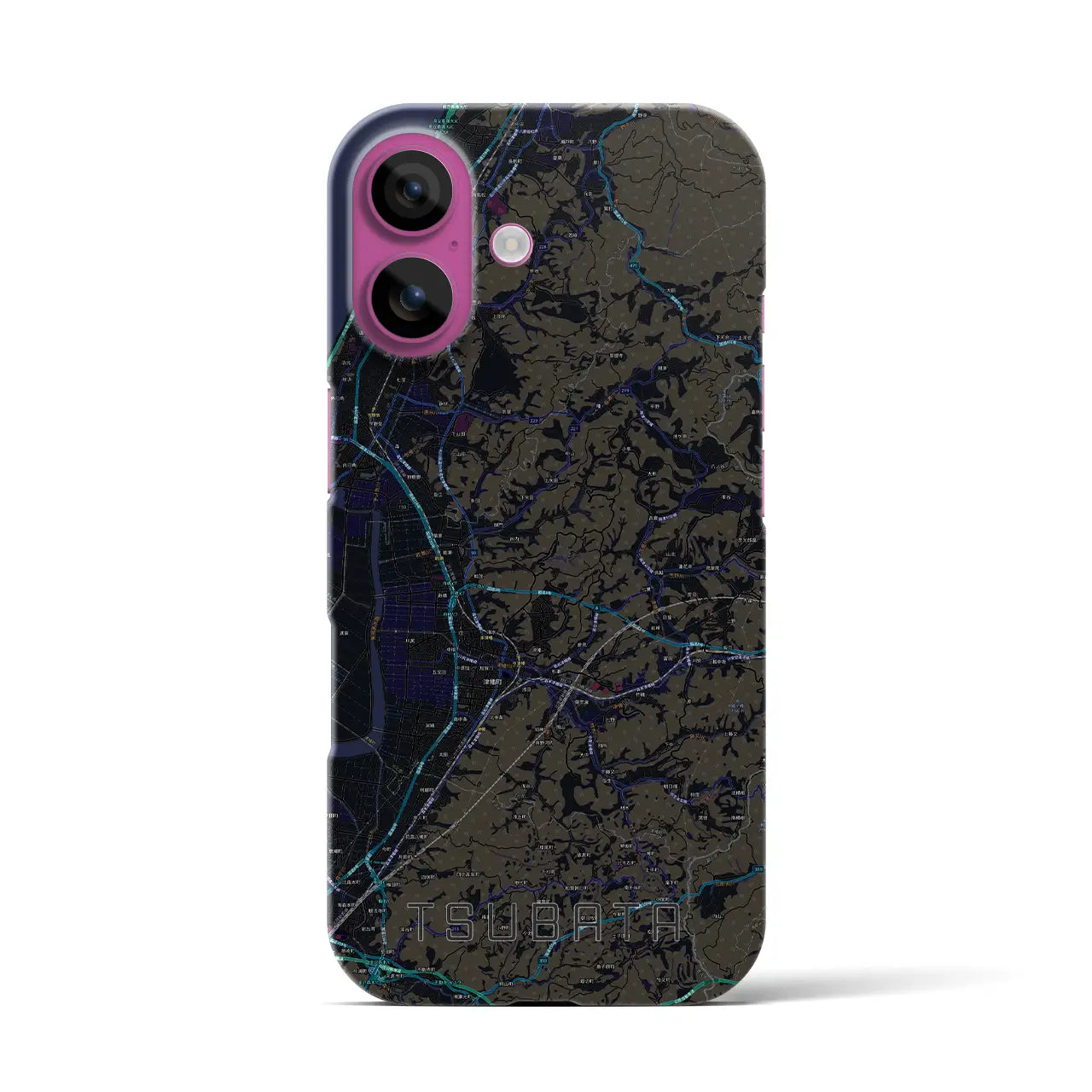 【津幡(石川県)】地図柄iPhoneケース(バックカバータイプ)