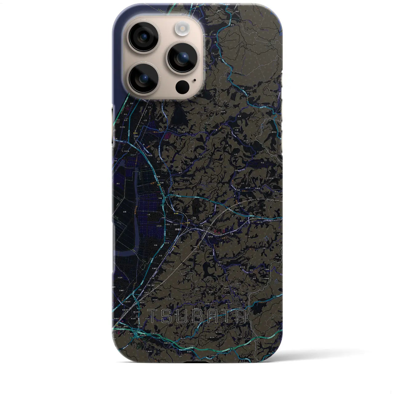 【津幡(石川県)】地図柄iPhoneケース(バックカバータイプ)
