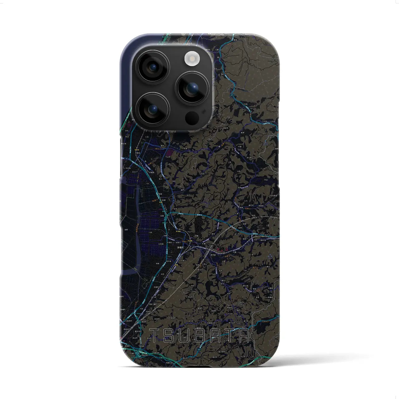 【津幡(石川県)】地図柄iPhoneケース(バックカバータイプ)