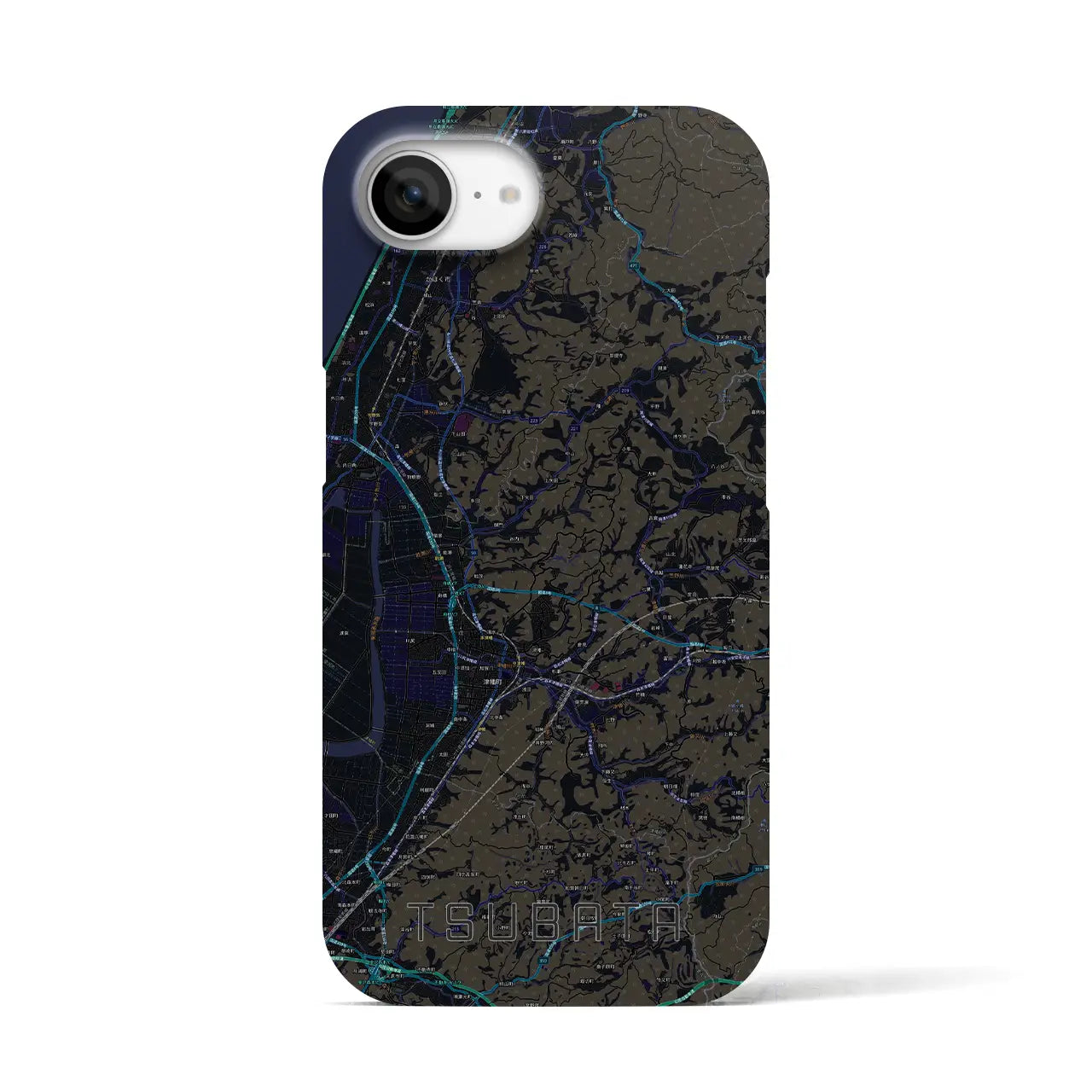 【津幡(石川県)】地図柄iPhoneケース(バックカバータイプ)