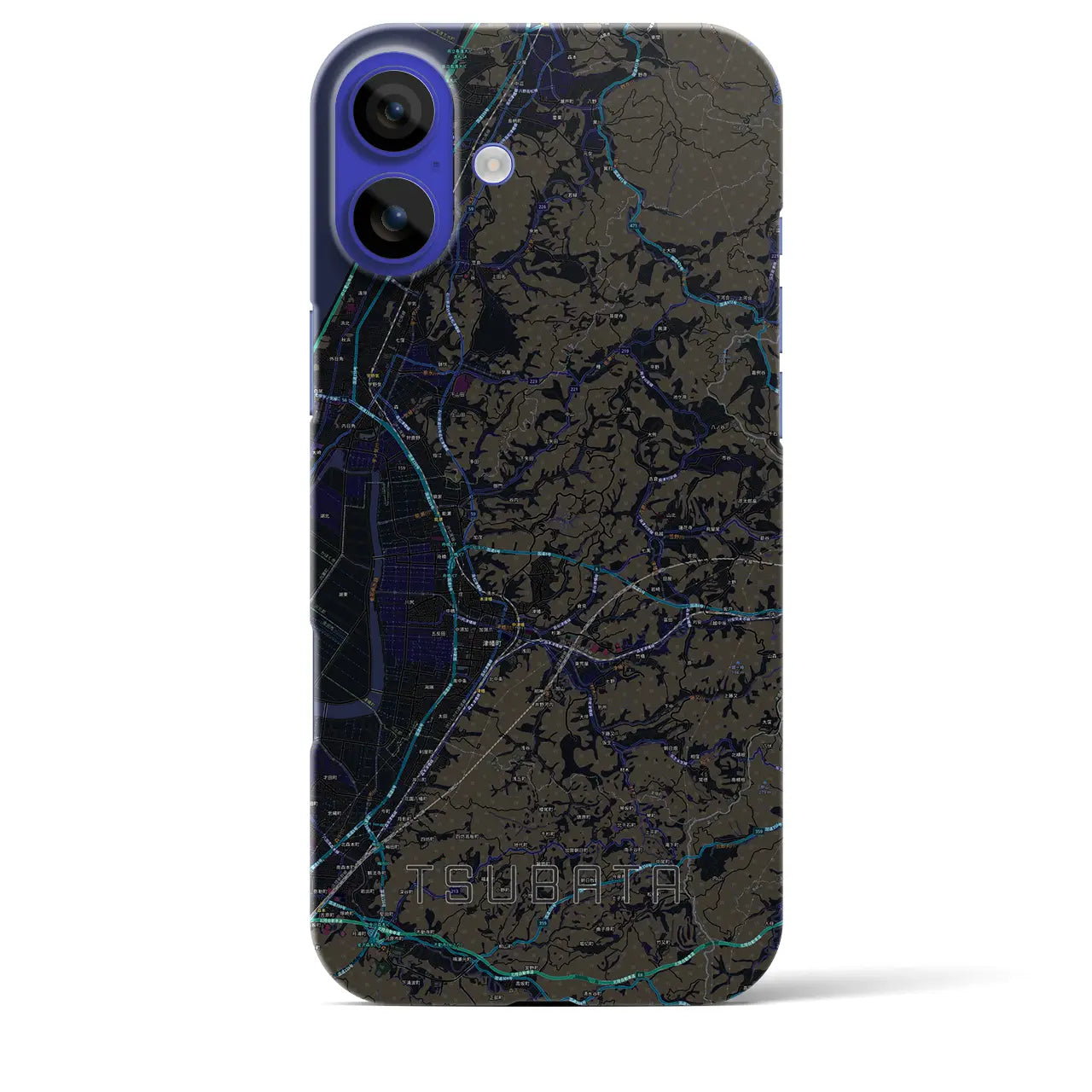 【津幡(石川県)】地図柄iPhoneケース(バックカバータイプ)