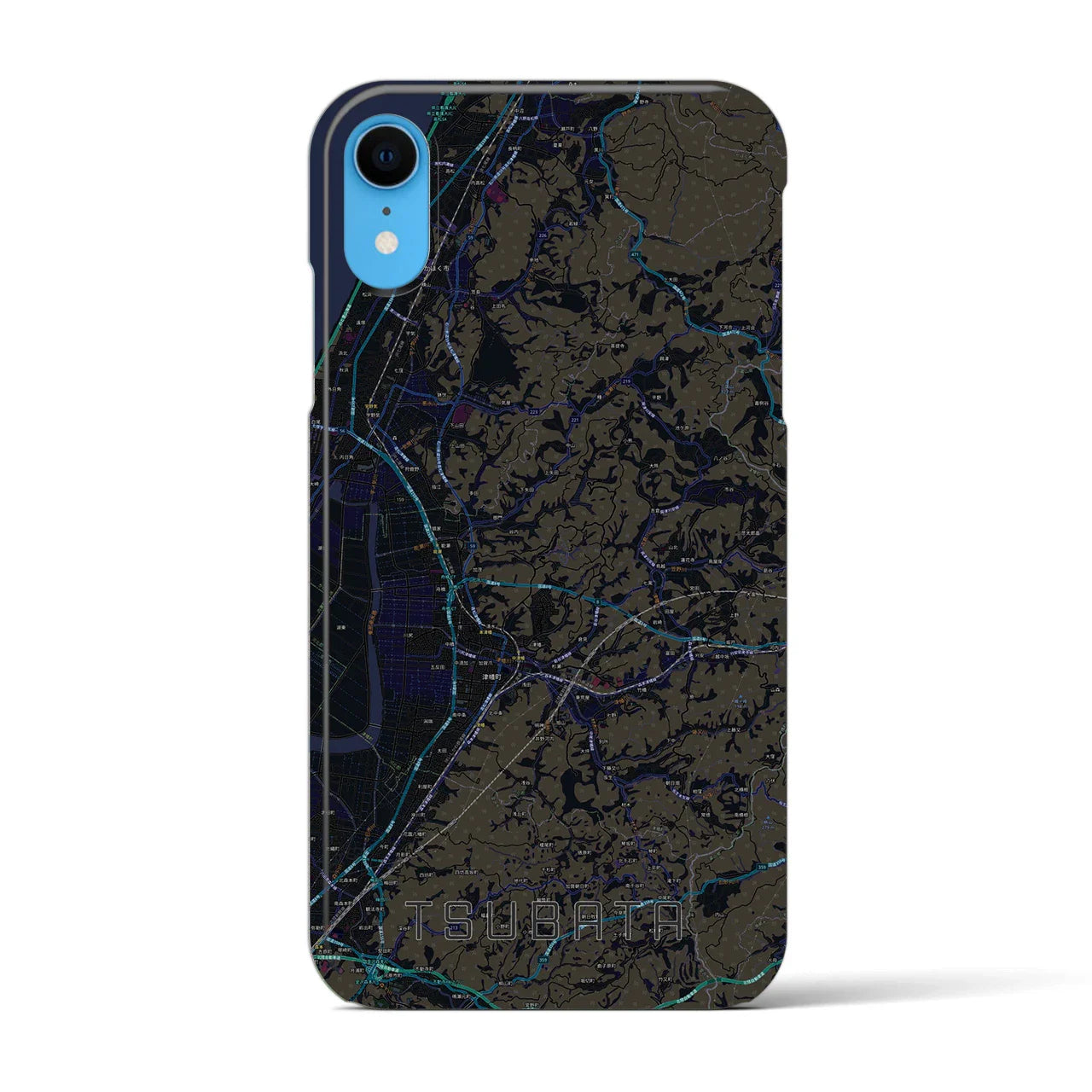 【津幡(石川県)】地図柄iPhoneケース(バックカバータイプ)