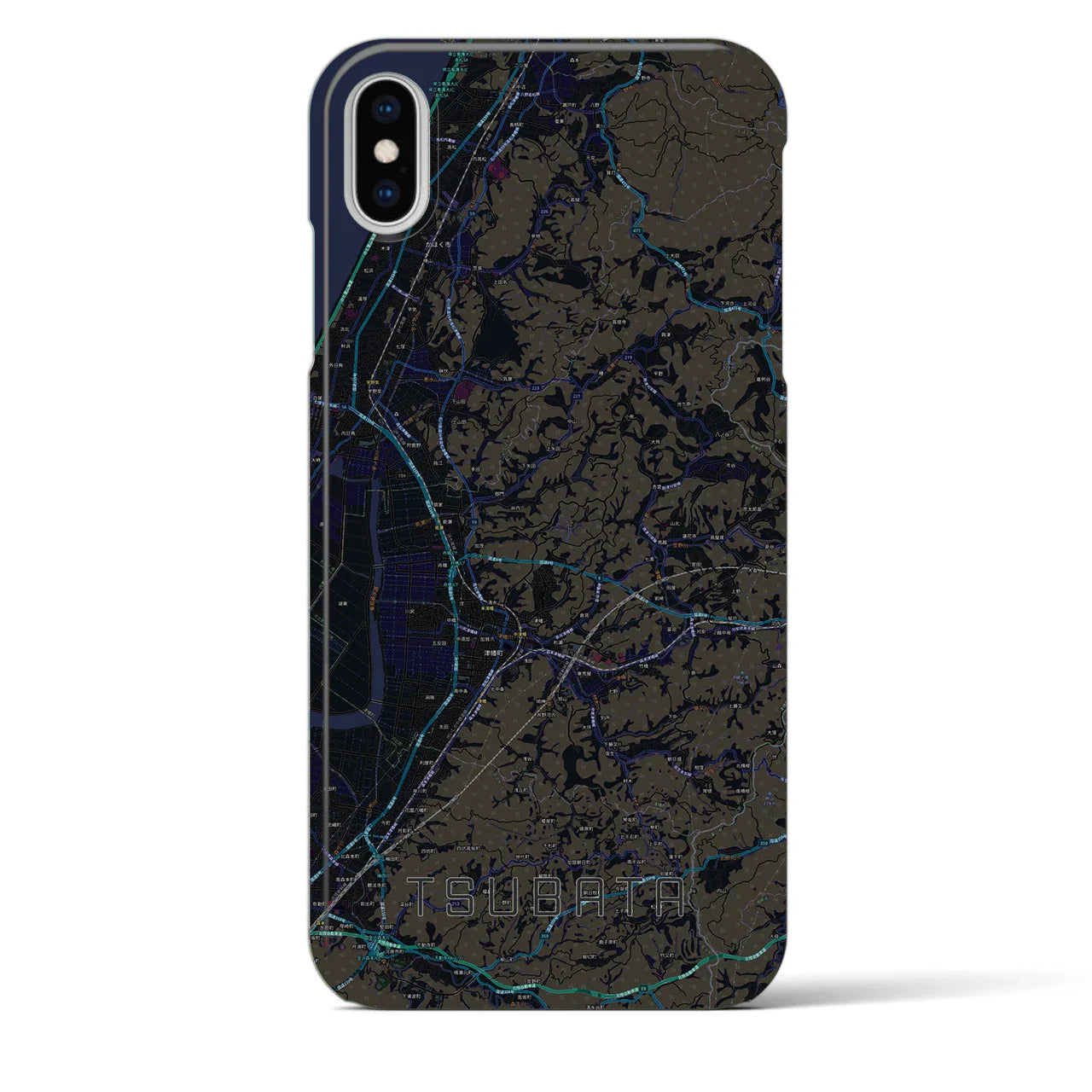 【津幡(石川県)】地図柄iPhoneケース(バックカバータイプ)