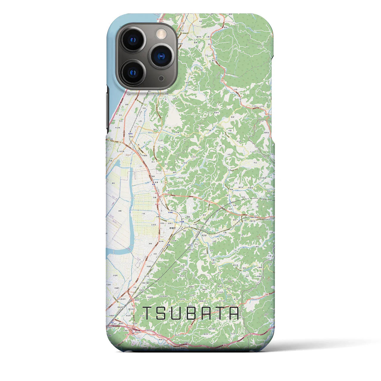 【津幡(石川県)】地図柄iPhoneケース(バックカバータイプ)