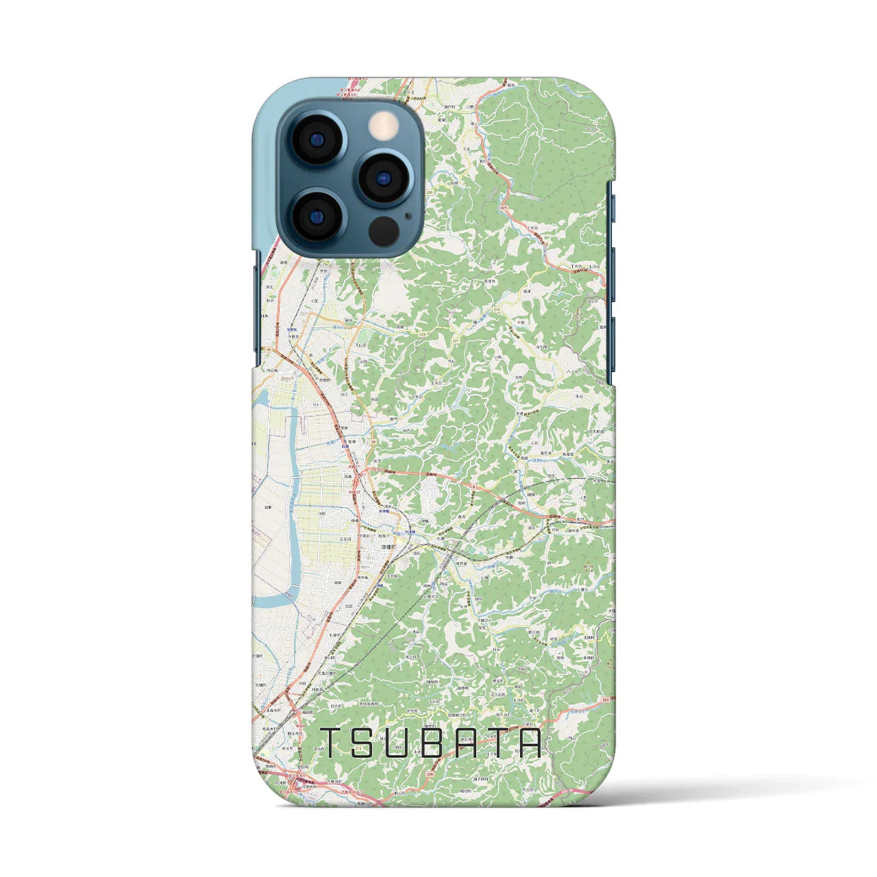 【津幡(石川県)】地図柄iPhoneケース(バックカバータイプ)
