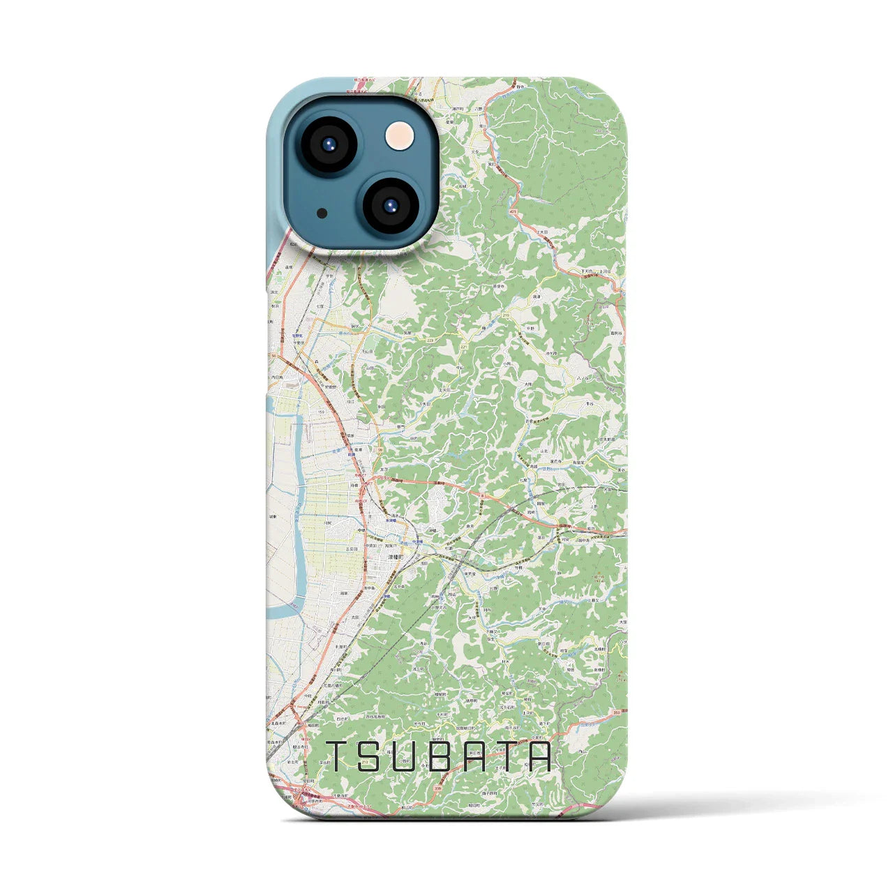 【津幡(石川県)】地図柄iPhoneケース(バックカバータイプ)