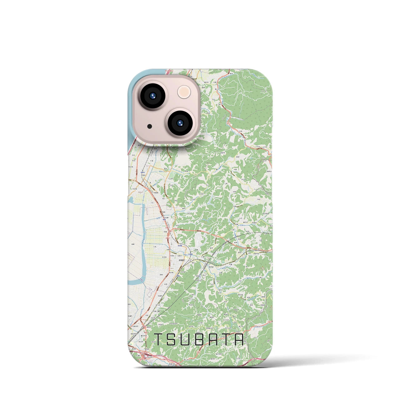 【津幡(石川県)】地図柄iPhoneケース(バックカバータイプ)